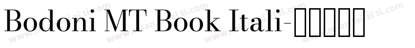 Bodoni MT Book Itali字体转换